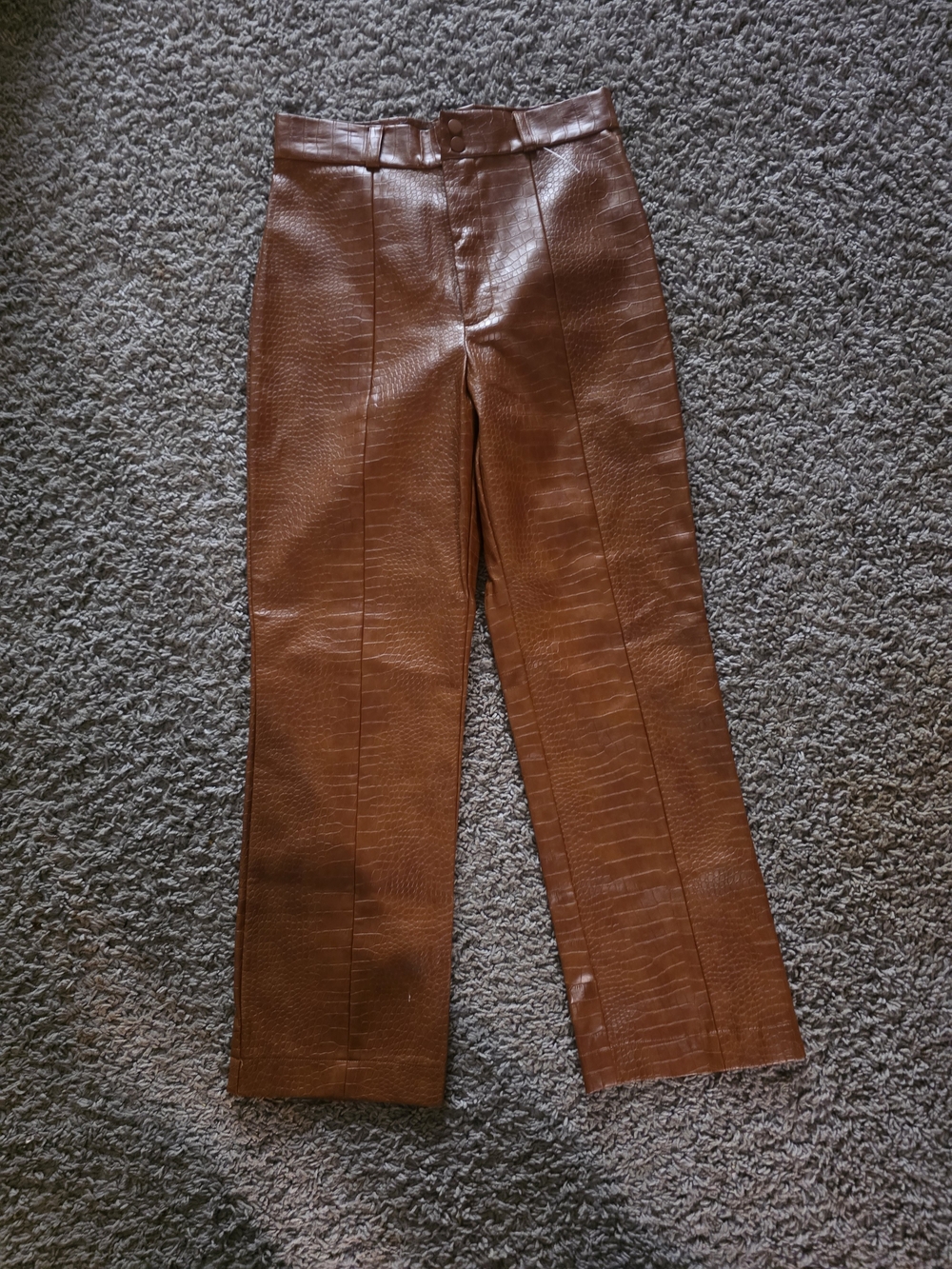 Bardot Brown Croc-Embossed Men's Trousers